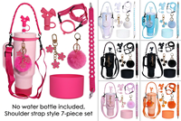 Ensemble d'accessoires pour gobelet de 40 oz, avec chaîne, couvercle de paille et base en silicone sans BPA, breloques mignonnes pour gobelet, accessoires cadeaux