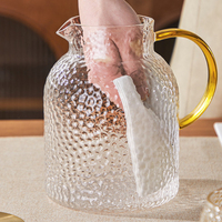 Bouilloire en verre résistant aux hautes températures, fonctions chaud/froid, carafe en verre borosilicate pour la maison, le restaurant et la maison