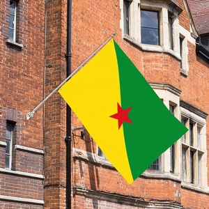 Drapeau de la Guyane (Guyane française) vert jaune rouge étoile 90x150cm Décoration pour événements culturels - Product Image 3