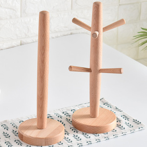 Chuangtai Wooden Branch Mug Holder Natural Wood <b>Color</b> Multi-Purpose <b>Tissue</b> <b>Paper</b> Roll Stand - Product Image 1