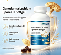 Gélules d'huile de spores de Ganoderma Lucidum à marque privée – Compléments alimentaires à base de plantes pour le soutien immunitaire et nutritionnel – Capsules molles personnalisables OEM