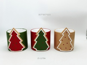 Vente en gros de pots en céramique de Noël personnalisés Couvertures de pots de fleurs pour la décoration intérieure Cadeaux de vacances et plantes succulentes - Product Image 6