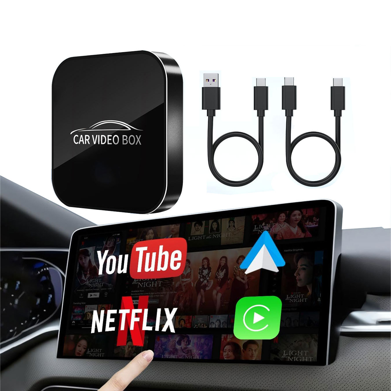 Wireless Carplay <strong>Android</strong> Auto Adapter Dual Wi-Fi <strong>Android</strong> 12 <strong>13</strong> YouTube Netflix Multimedia USB Dongle Car Play <strong>for</strong> Apple-1-Year
