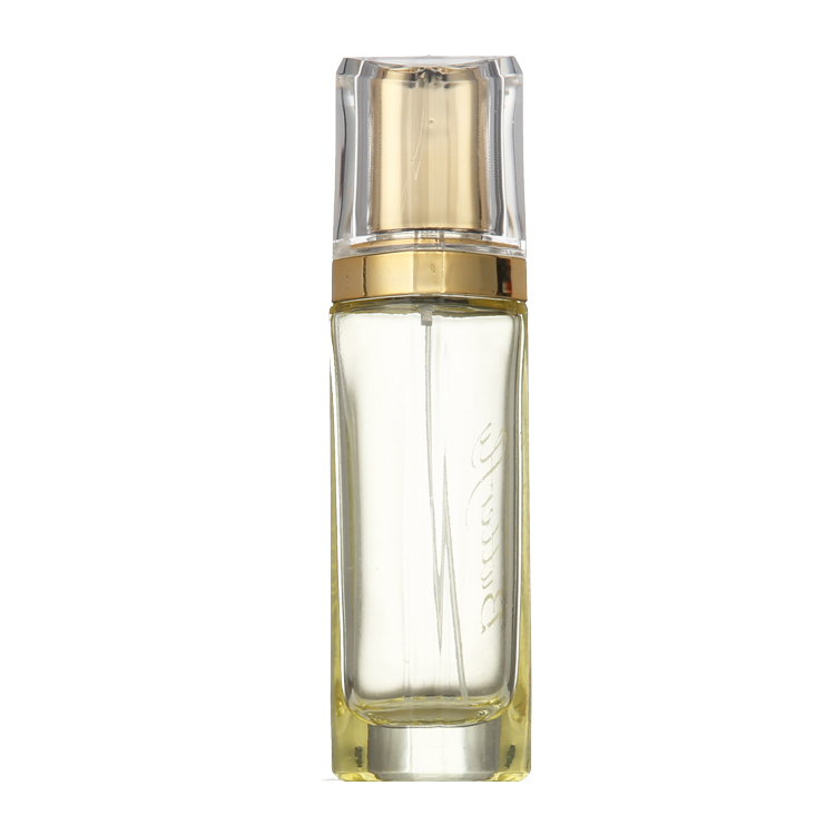 Frasco de vidrio de perfume transparente vacío de 50 ml para embalaje de perfume