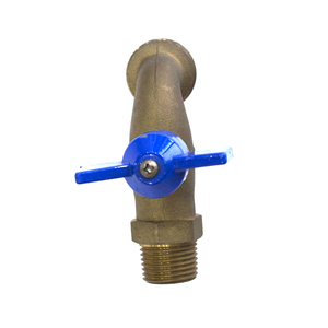 Robinet d'eau en laiton moulé au sable à poignée bleue, haute qualité, prix bas, 1/2 - Product Image 4