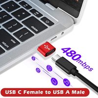 Adaptador USB tipo C a USB 3,0 de alta calidad, convertidor de datos hembra a USB macho para MacBook Pro, Samsung, Xiaomi, conector USBC
