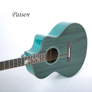 <span class=keywords><strong>Guitare</strong></span> acoustique 41 pouces, <span class=keywords><strong>guitare</strong></span> en bois, <span class=keywords><strong>guitare</strong></span> en épicéa, couleur vert transparent, instruments de musique en vente - Product Image 2
