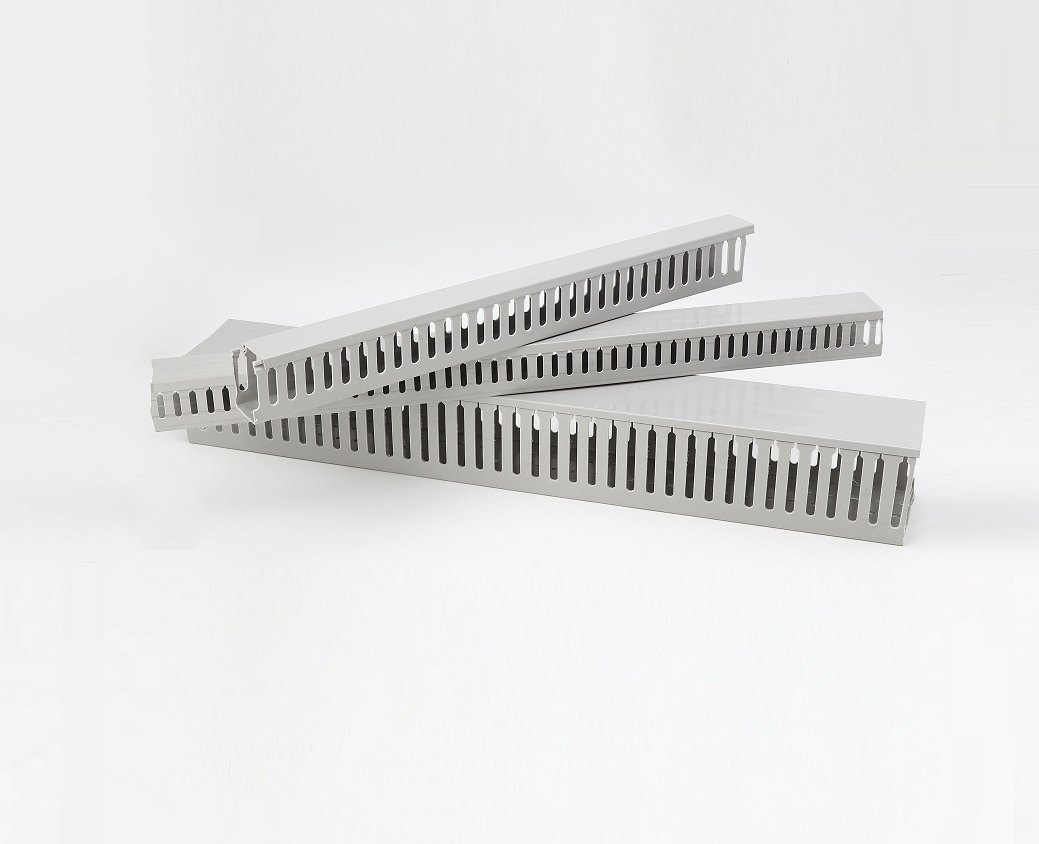 PVC Trunking 40X60 use for distribution box Cable Channel Slotted Type Grey Color Cable Channel