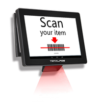 10.1 pouces 1280*800p Windows Android Tablette terminal 2d scanner de code barres de vérificateur de prix pour le supermarché