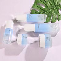Ensemble d'emballages de soins de la peau en verre vide de luxe personnalisé 30 50 100ml pot de bouteille de pompe de lotion sérigraphie diffuseur de crème de sérum