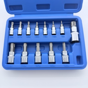 Ổ cắm tác động lục giác 13 mảnh đặt tuốc nơ vít hình hoa với đầu ổ cắm hoa mận để sử dụng sửa chữa - Product Image 2