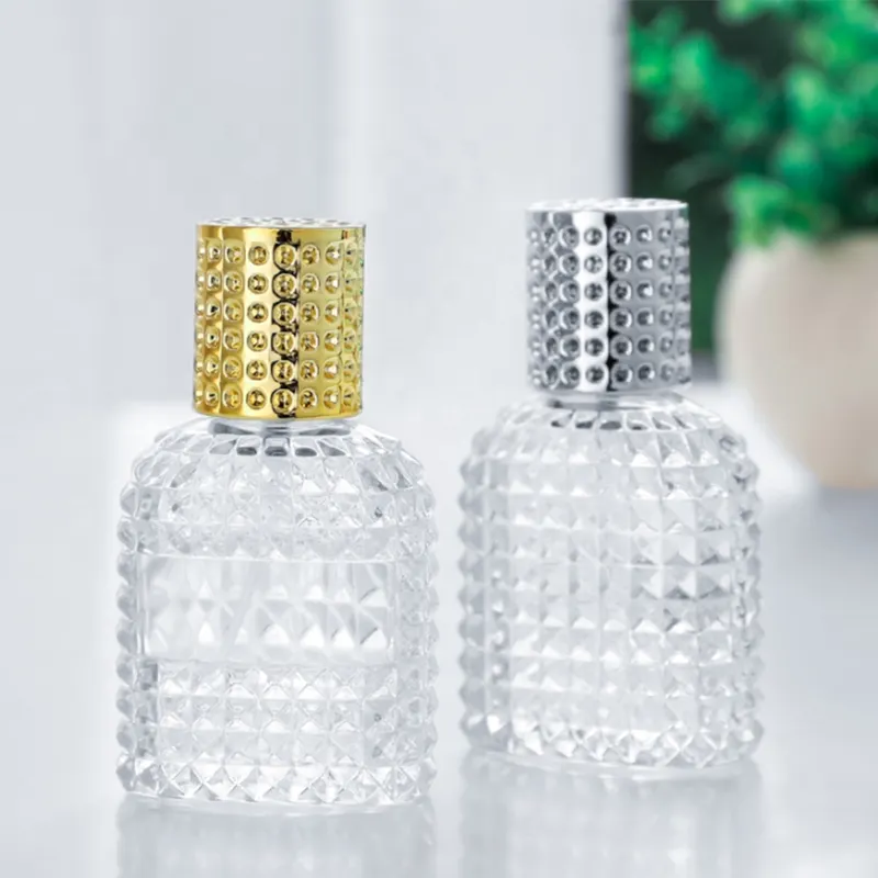 Clear Luxury Gemstone Perfume Bottles 30ml 50ml