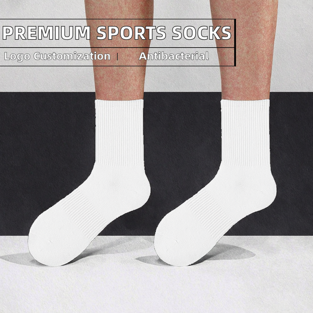 Hot Selling Men's Sports Socks High Quality Thick Bottom for Sweat Absorption Odor Proof Antibacterial Customizable Colors