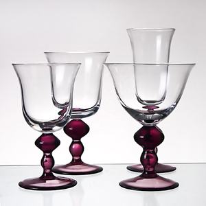 แก้ว<span class=keywords><strong>แชมเปญ</strong></span>สำหรับงานแต่งงานทำจากแก้วทรงสูงทำจากคริสตัลก้านทรงสูงสีม่วงหรูหรา - Product Image 2