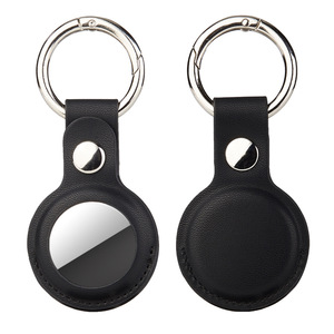 Mayorista Funda de cuero PU para llavero Etiquetas de aire antiarañazos Funda de cuero Llavero para mascotas para rastreador localizador de dispositivo de etiqueta de aire - Product Image 5