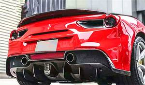 Adecuado PARA EL Ferrari 488GTB 2011-2014 modificado y actualizado con difusor trasero de estilo NOVIT de fibra de carbono seco - Product Image 5