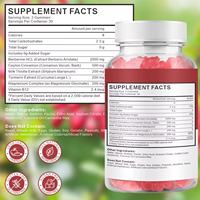 Gummies à la berbérine, cannelle de Ceylan, curcuma et chardon-Marie pour la fonction immunitaire, le métabolisme du glucose et la gestion du poids chez l'adulte