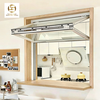 ANGEL Fenêtre pliante en verre au design moderne avec cadre en aluminium et volet horizontal coulissant pour restaurants, fenêtre pliante en aluminium