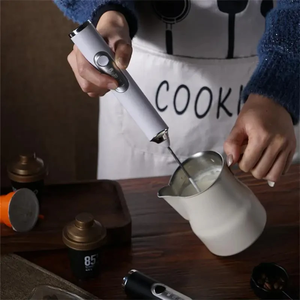 Espumador de leche eléctrico portátil – Espumador de café de 3 velocidades, batidor de huevos, mezclador de leche – Recargable por USB, diseño minimalista – para L - Product Image 6