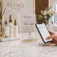 Carte NFC adhésive personnalisable avec impression de logo, puce RFID NTAG213 programmable 13,56 MHz, étanche, pour contrôle d'accès et avis Google