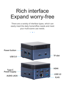 Mini PC ultracompacto: Intel N100/N200 <span class=keywords><strong>8GB</strong></span> 16GB <span class=keywords><strong>DDR4</strong></span> Win10/11 | HDMI Dual 4K USB3.0 Tipo-C para señalización digital - Product Image 3