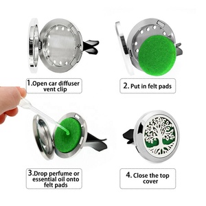 Colore oro deodorante per auto diffusore Clip olio essenziale Aroma profumo medaglione diffusore per auto clip di sfiato deodorante per auto come <span class=keywords><strong>regalo</strong></span> - Product Image 4