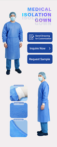 Robes d'isolement chirurgicales jetables SMS PE PP de haute qualité en gros, certifiées CE, prix attractif, logo personnalisable, livraison rapide - Product Image 4