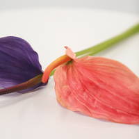 Fleur d'Anthurium Artificielle en PU de Haute Qualité, Toucher Naturel, Faite à la Main, 6 Couleurs, Vente en Gros, Idéale pour la Remise des Diplômes, la Fête des Mères, la Saint-Valentin