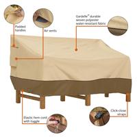 Sofá de patio resistente al agua de 58 pulgadas/Loveseat/cubierta de banco para muebles de exterior