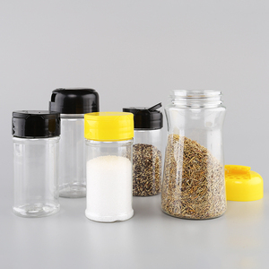 100ml High quality plastic clear small spice jar herb pepper salt seasoning container sprinkle caps for baking kitchen