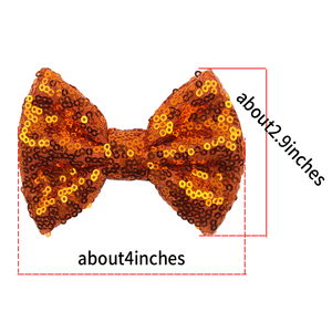 Nơ tóc thủ công đính kim tuyến, không kẹp, dành cho băng đô bé, phụ kiện tóc tự làm cho bé gái - Product Image 3