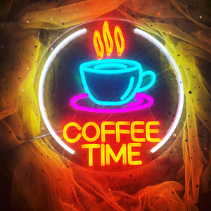 高品质可定制霓虹灯，包括咖啡馆公司其他地方的咖啡时间标志。直接供应中文 - Product Image 2