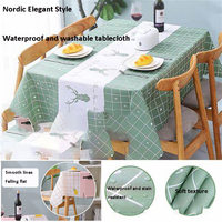 Nappe de maison de style japonais nappe classique Ins anti-brûlure imperméable résistant à l'huile sans lavage tapis de table basse en PEVA grille
