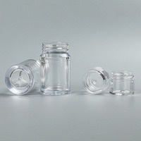 Flacon capsule en plastique PS transparent de 10 ml, style luxueux, pot cosmétique pour crème pour le visage avec échantillon gratuit