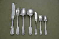 Services de table de style rétro de luxe, couverts en acier inoxydable 304 argenté, écologiques, compatibles lave-vaisselle, durables, pour restaurants