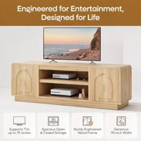 SENYU Meuble TV électrique moderne personnalisé pour salon avec rangement, compatible avec les téléviseurs de 65 pouces et plus, idéal pour appartement