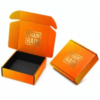 Boîte d'expédition personnalisée en carton ondulé recyclable avec finition UV pour l'électronique grand public, pliable, pour e-commerce