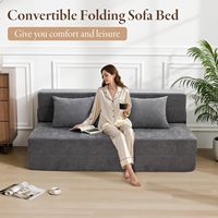 Sofá Cama Plegable Multifuncional de Estilo Japonés para Dormitorio Individual/Doble, con Tela Tatami, Nuevo Modelo