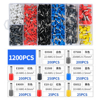 1200 pièces de cosses isolées en nylon de 0,5 à 10 mm, embouts de câble, kits de cosses tubulaires en cuivre avec outil HSC8 6-4