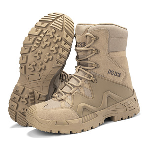 Bottes Tactiques Respirantes Grande Taille Montantes pour l'Entraînement en Extérieur, Bottes <span class=keywords><strong>de</strong></span> Combat Désert pour Forces Spéciales et Randonnée - Product Image 1