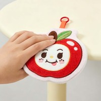 Peluche personnalisée en tissu doux, porte-clés en peluche pomme personnalisé, serviette de cuisine brodée en polaire corail douce à séchage rapide