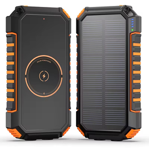 Cargador Solar Inalámbrico a Prueba de Agua, Cargador de Teléfono Móvil de Carga Rápida, Banco de Energía Solar Portátil de 20000 mAh - Product Image 1