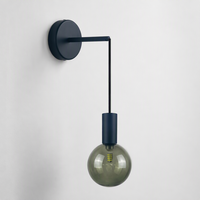 Luminaire mural LED 220V G9 moderne nordique en fil de fer et verre fumé gris pour chambre, cuisine, îlot, maison