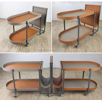 Table d'appoint moderne convertible en cuir pour canapé, étagère de rangement mobile, service à thé pour meubles de maison