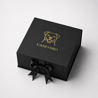 Boîte Cadeau Magnétique de Luxe Personnalisée, en Carton Noir Rigide avec Intérieur Doublé de Satin, Emballage Recyclable en Papier