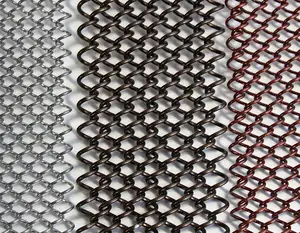 装飾金属チェーンメッシュカーテン建築装飾ワイヤーメッシュアルミニウム合金装飾メッシュ工場価格ホット販売