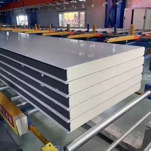 Tấm <span class=keywords><strong>panel</strong></span> tường sandwich mái nhà vệ sinh di động, ốp tường trong ngoài bằng polyurethane PU nhẹ 16mm - Product Image 5