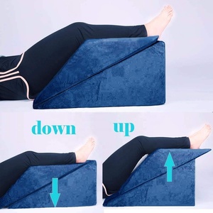 2 Separated Triangle High Density Foam Reading &amp; <strong>Back</strong> Support <strong>Bed</strong> Wedge Pillow Set <strong>for</strong> Sleeping <strong>Rest</strong> and <strong>Back</strong> and Legs Support - Product Image 5