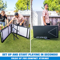 Table de beer pong/tailgate pliable et portable en fer forgé de 8 pieds pour l'extérieur – Mobilier de jardin robuste et moderne