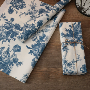 Chinoiserie flower tissue <b>paper</b> new retro peony <b>blue</b> and white gift <b>wrapping</b> <b>paper</b> original decorative <b>paper</b> for flower and gift - Product Image 2